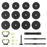 NNEDSZ 25kg Adjustable Dumbbells Set Kettle Bell Weight Plates Barbells Gym
