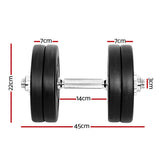 NNEDSZ 25kg Dumbbell Set Weight Plates Dumbbells Lifting Bench