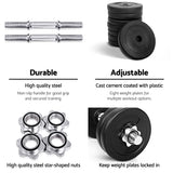 NNEDSZ 25kg Dumbbell Set Weight Plates Dumbbells Lifting Bench