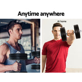 NNEDSZ 25kg Dumbbell Set Weight Plates Dumbbells Lifting Bench