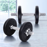 NNEDSZ 10kg Dumbbell Set Weight Plates Dumbbells Lifting Bench