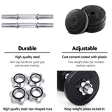 NNEDSZ 15kg Dumbbell Set Weight Plates Dumbbells Lifting Bench