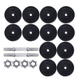 NNEDSZ 35kg Dumbbell Set Weight Plates Dumbbells Lifting Bench