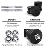NNEDSZ 35kg Dumbbell Set Weight Plates Dumbbells Lifting Bench