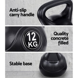NNEDSZ 12kg Kettlebell Set Weight Lifting Bench Dumbbells Kettle Bell Gym Home