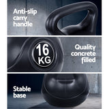 NNEDSZ 16kg Kettlebell Set Weight Lifting Bench Dumbbells Kettle Bell Gym Home