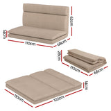 NNEDSZ Artiss Floor Chair Sofa 2 Seater Linen Beige