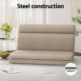 NNEDSZ Artiss Floor Chair Sofa 2 Seater Linen Beige
