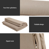 NNEDSZ Artiss Floor Chair Sofa 2 Seater Linen Beige
