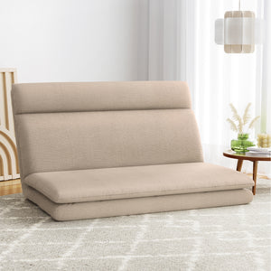NNEDSZ Artiss Floor Chair Sofa 2 Seater Linen Beige