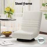 NNEDSZ Artiss Floor Lounge Sofa Swivel Foldable Linen White
