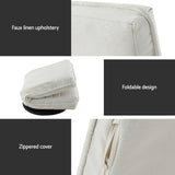 NNEDSZ Artiss Floor Lounge Sofa Swivel Foldable Linen White