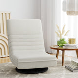 NNEDSZ Artiss Floor Lounge Sofa Swivel Foldable Linen White