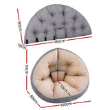 NNEDSZ Artiss Floor Lounge Sofa Bed Chair Foldable Washable Beige