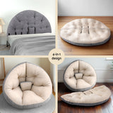 NNEDSZ Artiss Floor Lounge Sofa Bed Chair Foldable Washable Beige