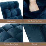 Artiss Floor Lounge Sofa Bed Flannel Fabric Navy