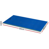 NNEDSZ Floating Water Mat 3.5x1.8m Foam Pad Swimming Pool Platform Blue