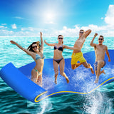 NNEDSZ Floating Water Mat 3.5x1.8m Foam Pad Swimming Pool Platform Blue