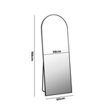 NNEED Full Length Mirror Arched Free Standing Black