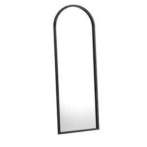 NNEED Wooden Full Length Mirror 166x60cm Arched Black
