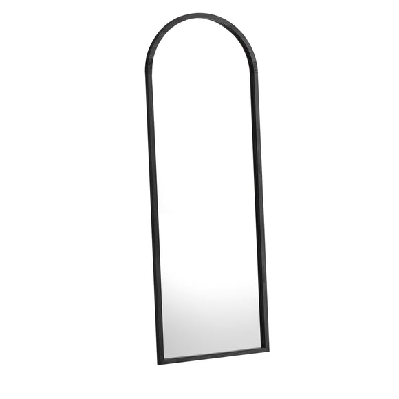 NNEED Wooden Full Length Mirror 166x60cm Arched Black