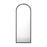 NNEED Wooden Full Length Mirror 166x60cm Arched Black