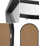 NNEED Wooden Full Length Mirror 166x60cm Arched Black