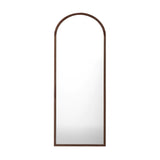 NNEED Wooden Full Length Mirror 166x60cm Arched Brown