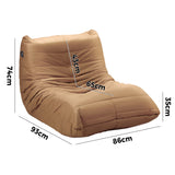 NNEED Floor Sofa Lazy Couch Brown Polyester