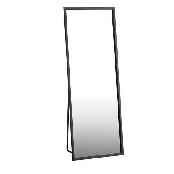 NNEED Wooden Full Length Mirror Rectangle Free Standing Black