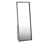 NNEED Wooden Full Length Mirror Rectangle Free Standing Black