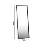 NNEED Wooden Full Length Mirror Rectangle Free Standing Black
