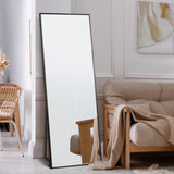 NNEED Full Length Mirror Rectangle Free Standing Black