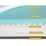 NNEDSZ Bedding Memory Foam Mattress Bed Cool Gel Non Spring 15cm Single