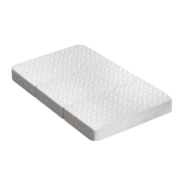 NNEDSZ Giselle Bedding Foldable Mattress Folding Foam Cot Bed White