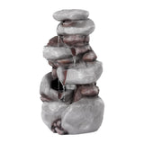 NNEDSZ Gardeon Solar Fountain Water Feature Outdoor Indoor 4-Tier Brown