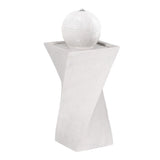 NNEDSZ Solar Fountain Water Feature Bird Bath Outdoor Garden LED Lights Ball 85CM
