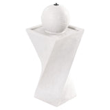 NNEDSZ Solar Fountain Water Feature Bird Bath Outdoor Garden LED Lights Ball 85CM