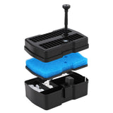 NNEDSZ Solar Submersible Water Pond Fountain Pump with Filter Box 4.6FT 470L/H