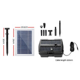 NNEDSZ Solar Pond Pump with Filter Box 4.6FT
