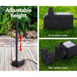 NNEDSZ Solar Pond Pump Submersible Water Fountain Kit 6.1FT