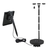 NNEDSZ Solar Pond Pump Water Fountain Submersible Floating Bird Bath 190L/H