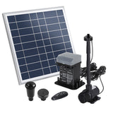 NNEDSZ Solar Pond Pump with Battery Kit LED Lights 9.8FT