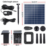 NNEDSZ Solar Pond Pump with Battery Kit LED Lights 9.8FT