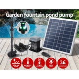 NNEDSZ Solar Pond Pump with Battery Kit LED Lights 9.8FT