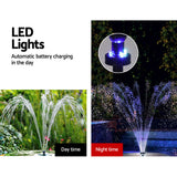 NNEDSZ Solar Pond Pump with Battery Kit LED Lights 9.8FT