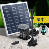 NNEDSZ Solar Pond Pump with Battery Kit LED Lights 9.8FT