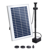 NNEDSZ Solar Pond Pump Submersible Water Fountain with Battery LED Lights 4.4FT