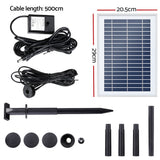 NNEDSZ Solar Pond Pump Submersible Water Fountain with Battery LED Lights 4.4FT