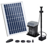 NNEDSZ Solar Pond Pump Submersible Fountain with Battery Kit LED Lights 5.2FT